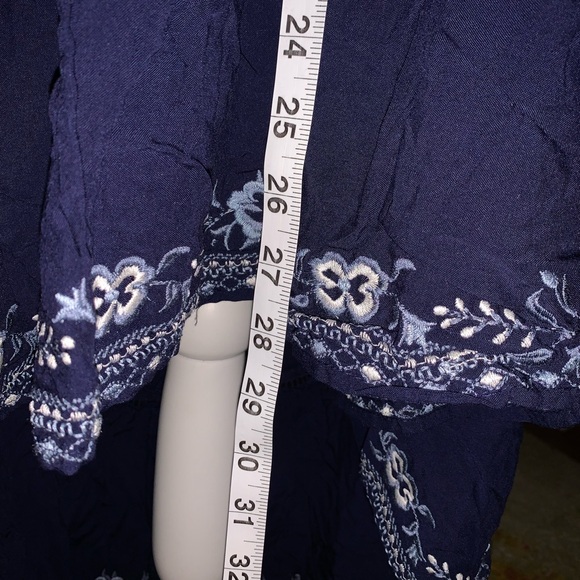 Time and Tru Dark Blue Asymmetrical Maxi Skirt - Picture 5 of 7